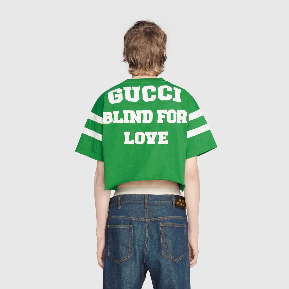 Cropped T-shirt with Gucci 1921 'To Hug a Snake' print - 4