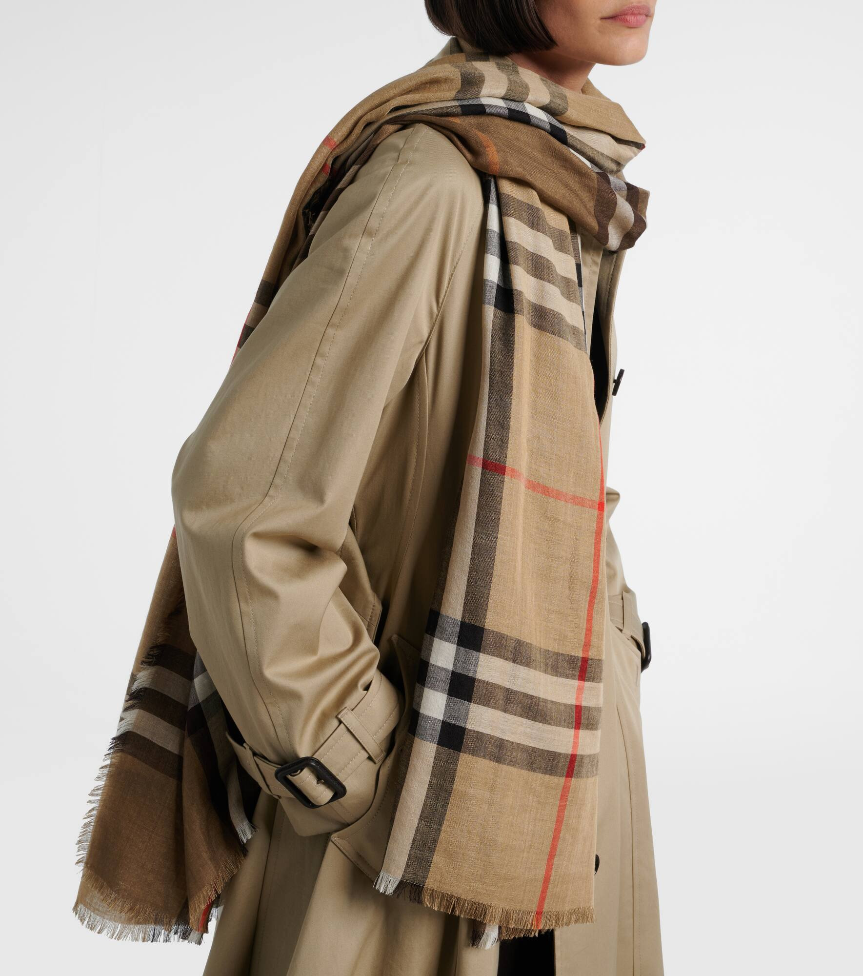 Burberry Check wool and silk scarf - 2
