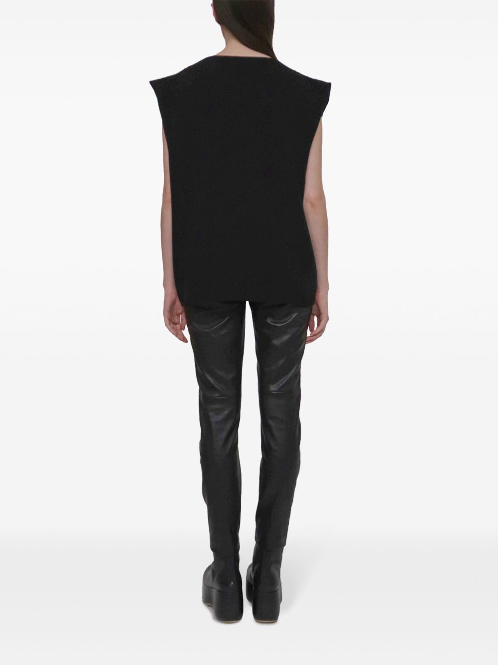 V-neck knitted vest - 4