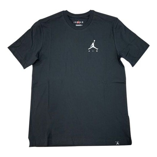 Air Jordan Athleisure Casual Sports Embroidered Logo Round Neck Short Sleeve Black DA6800-010 - 1