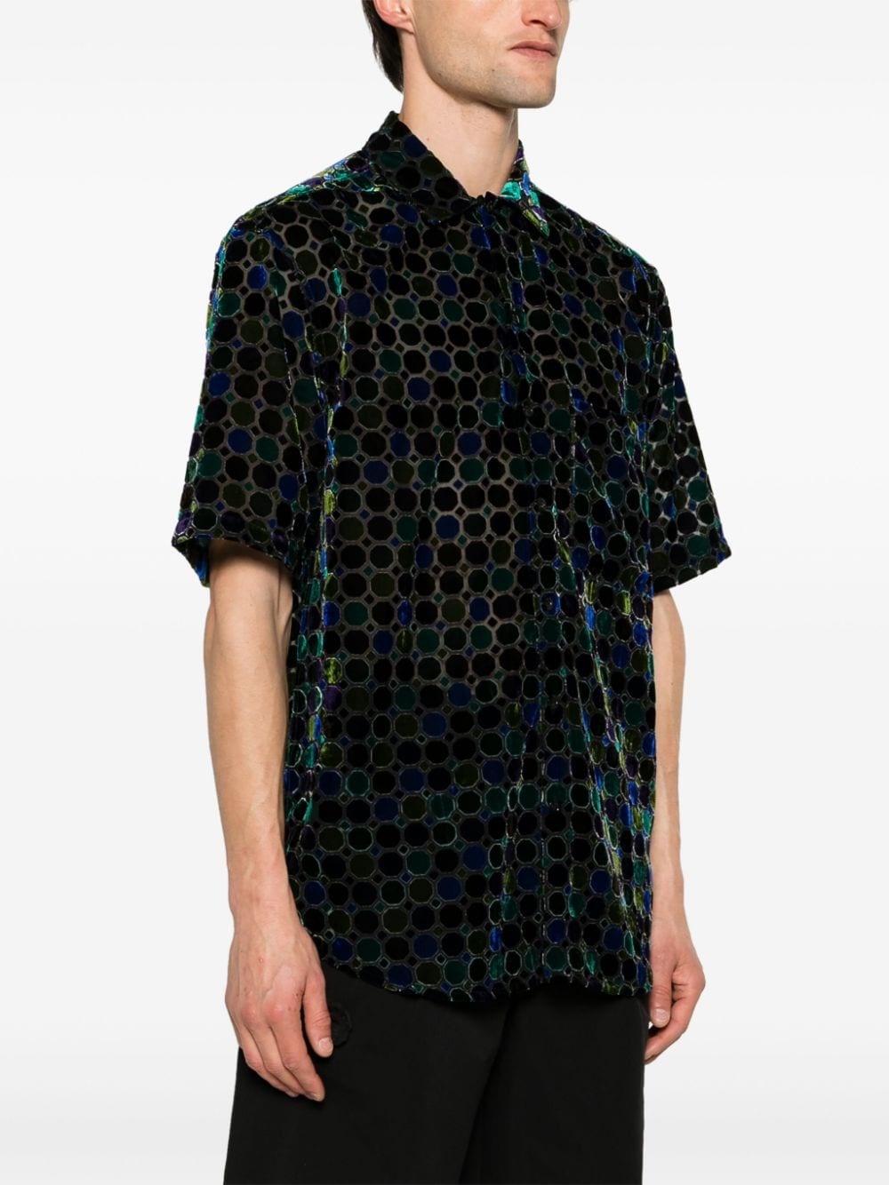 Stained Glass velvet shirt - 3