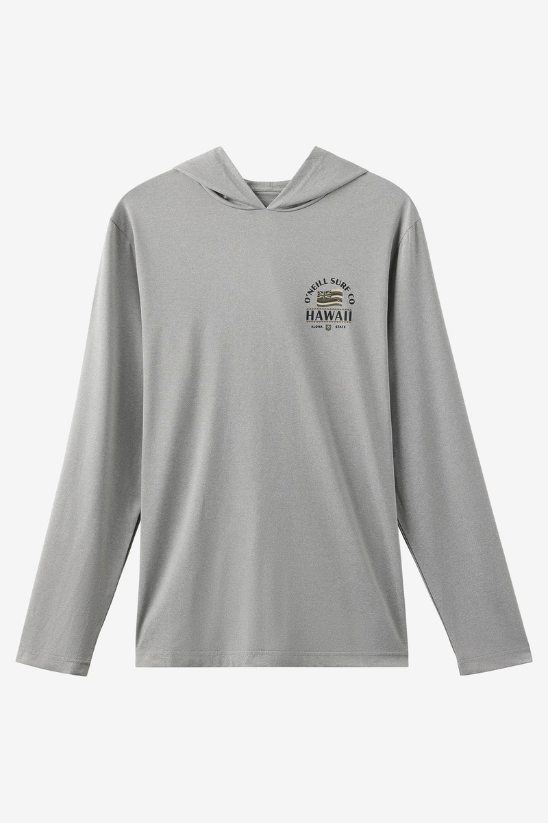 TRVLR UPF Hooded Hawaii Flag Long Sleeve Shirt 1