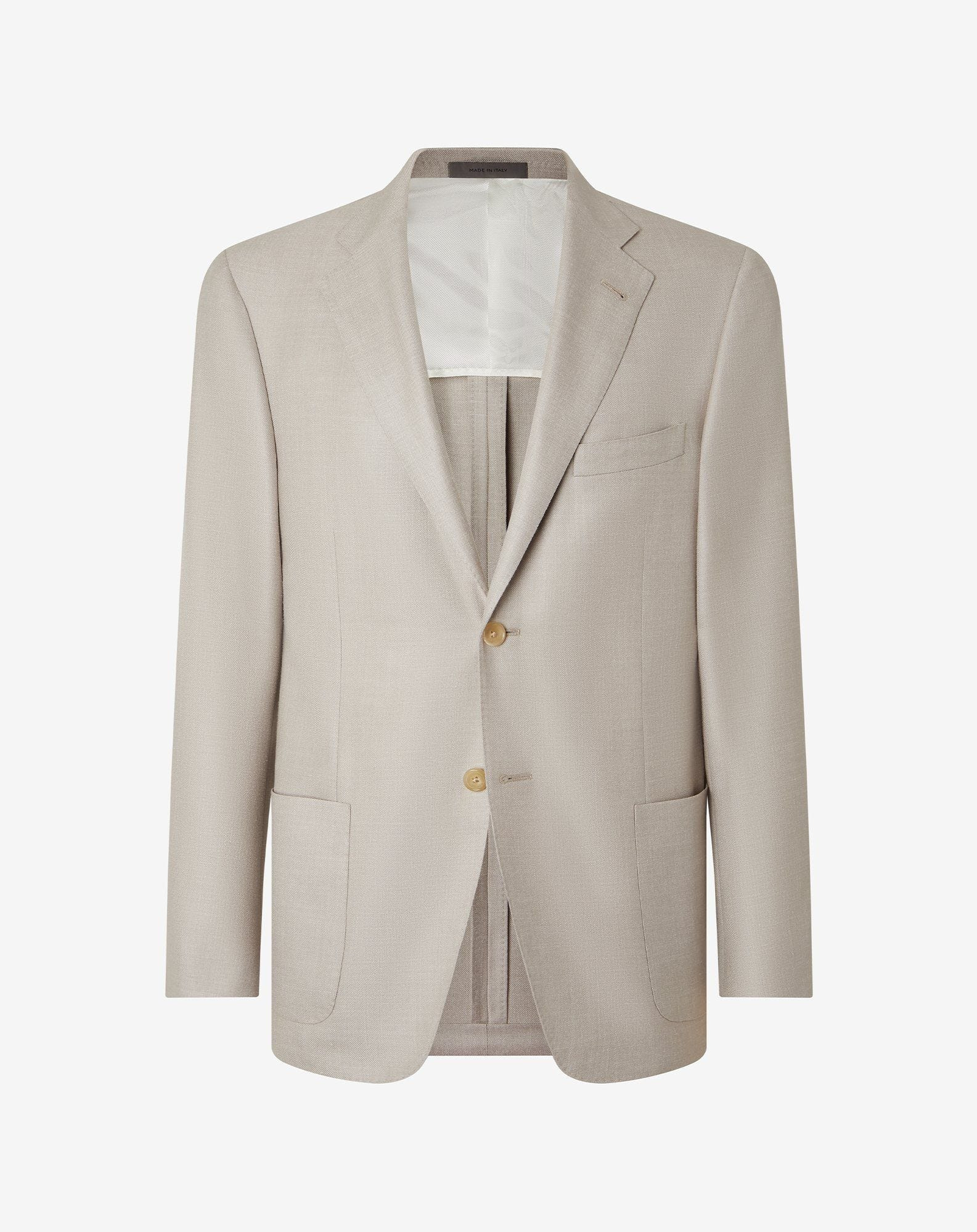 Beige wool, silk and linen jacket - 1