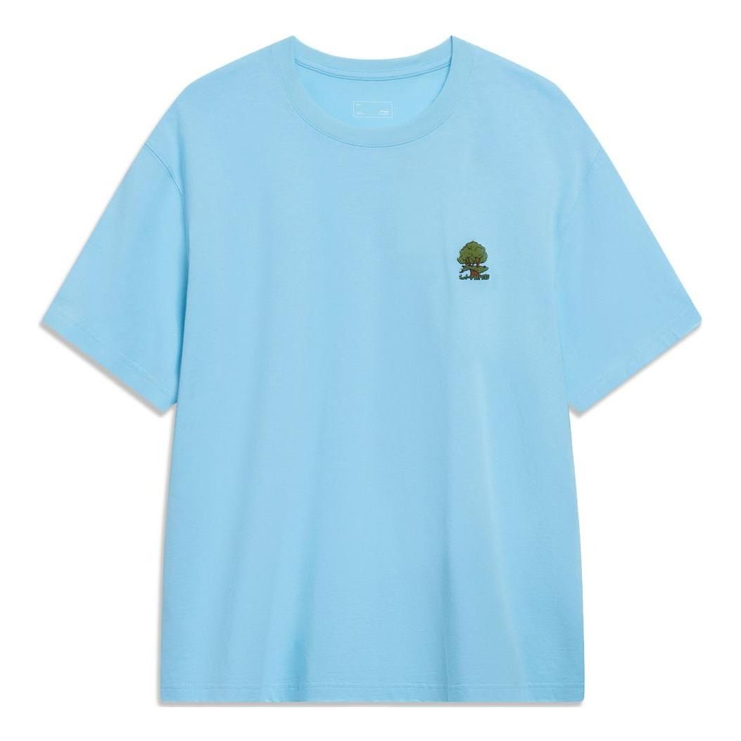 Li-Ning Small Tree Graphic T-shirt 'Light Blue' AHST183-3 - 1