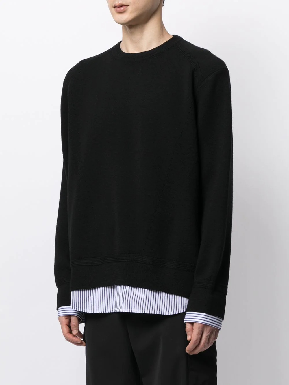 shirt-panel jumper - 3