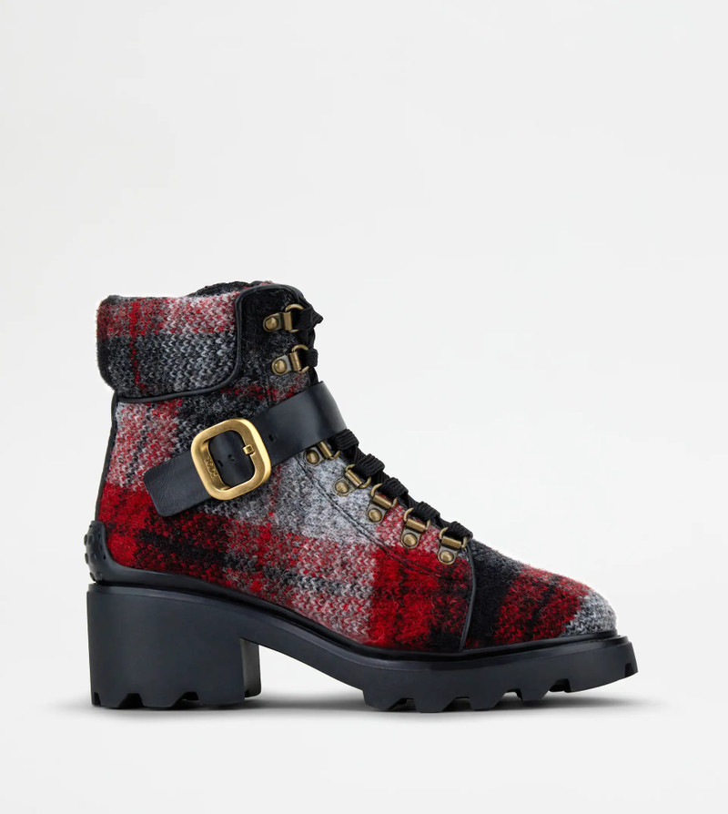 ANKLE BOOTS IN FABRIC - GREY, RED, BLACK 1