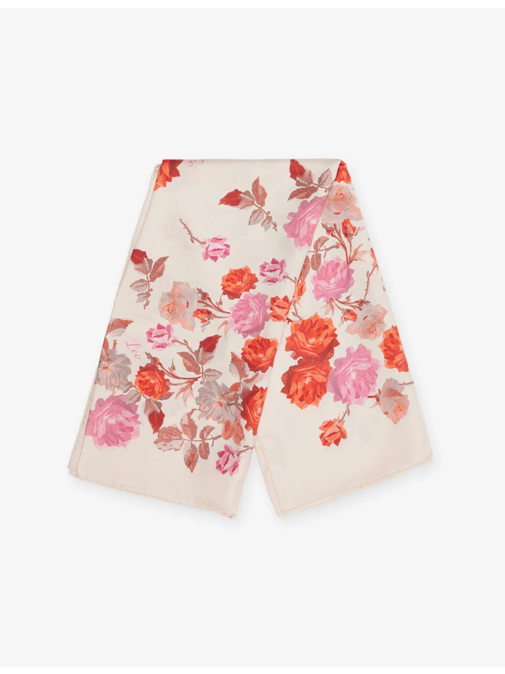 The Lucky Floral-Print Silk Scarf - 1