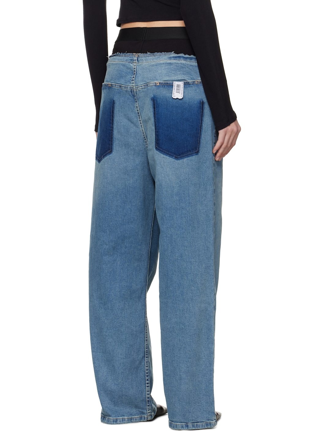 Blue Waistband Regular Jeans - 3