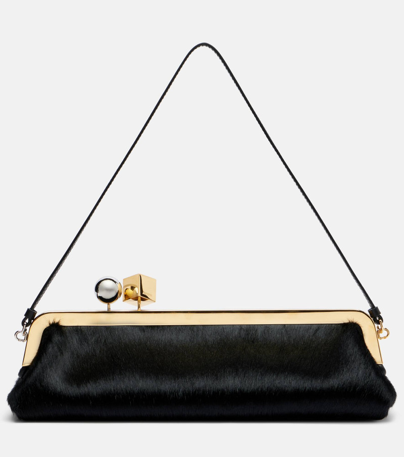 Salon calf hair shoulder bag 1