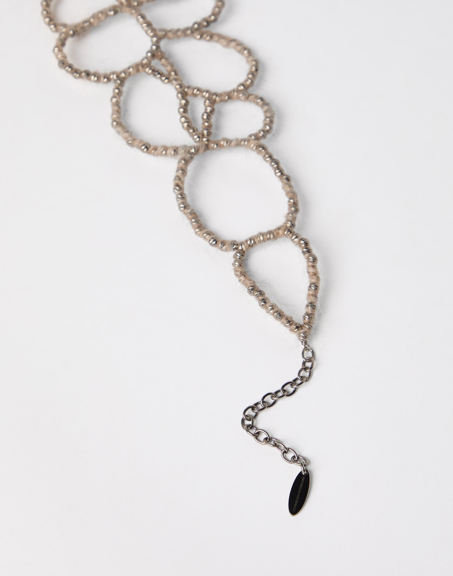 Ramage choker in Sterling Silver and mohair - 2