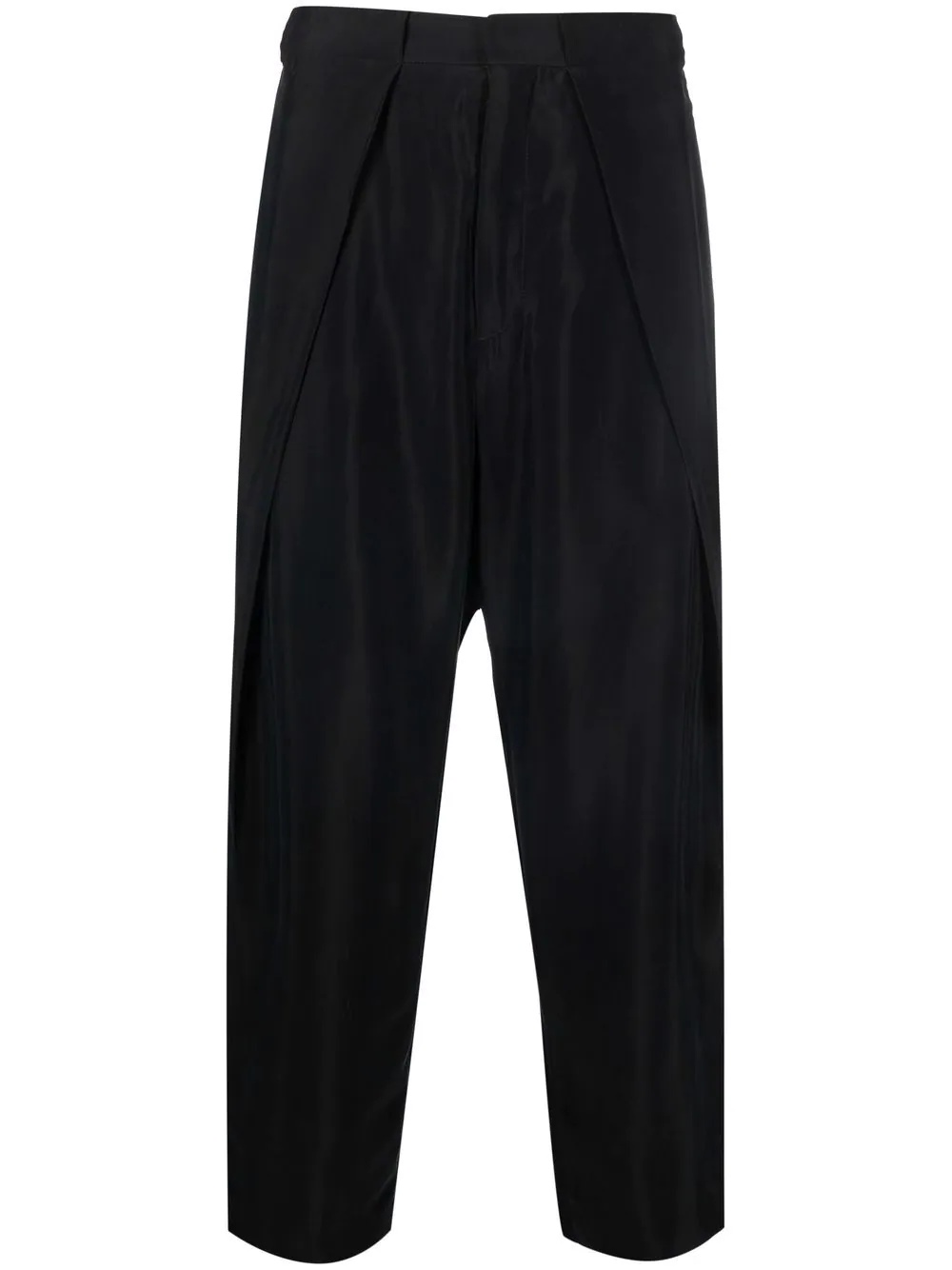 cropped side-stripe trousers - 1