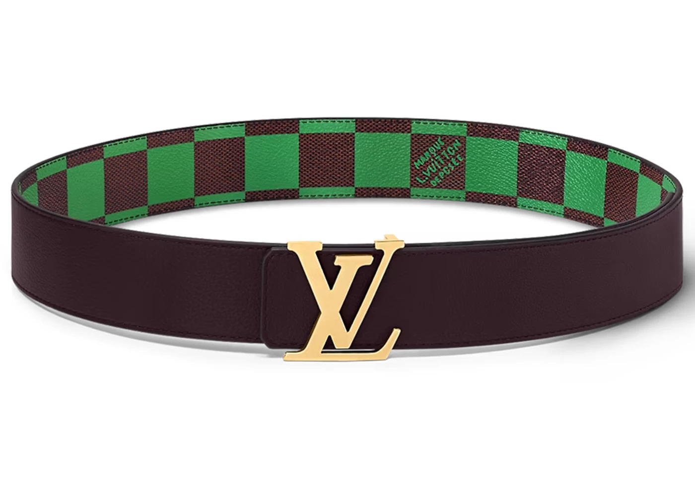 Louis Vuitton LV Initiales 40mm Reversible Belt Damier Pop Green - 2