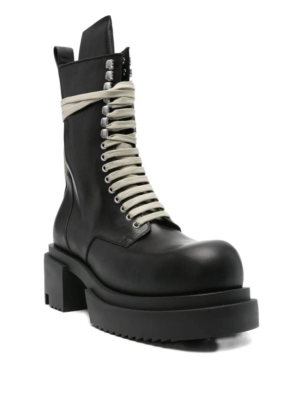 Rick Owens Men "Laceup Bogun" Leather Boots - 3