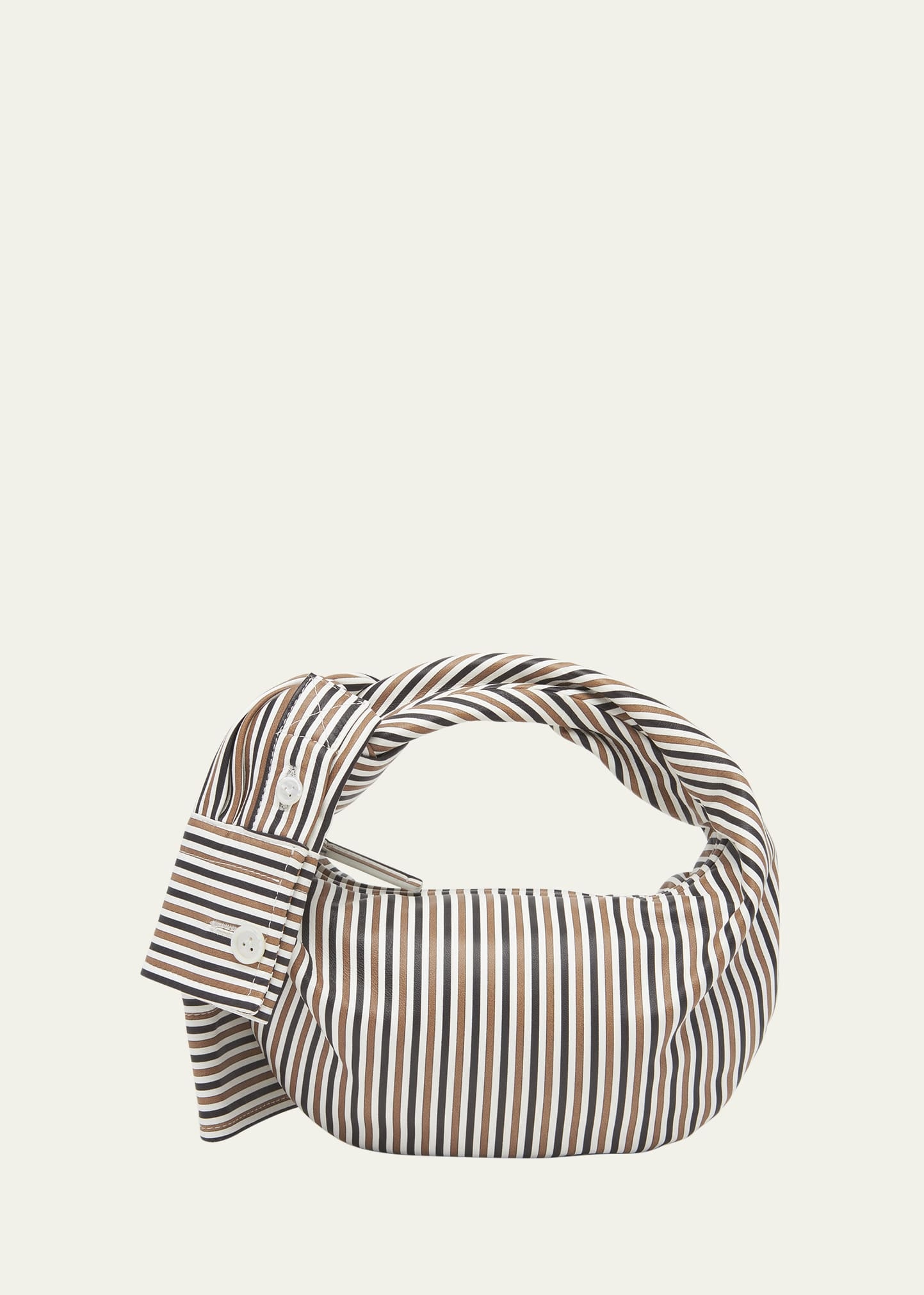 Jodie Mini Shirt Stripe-Print Top-Handle Bag - 1