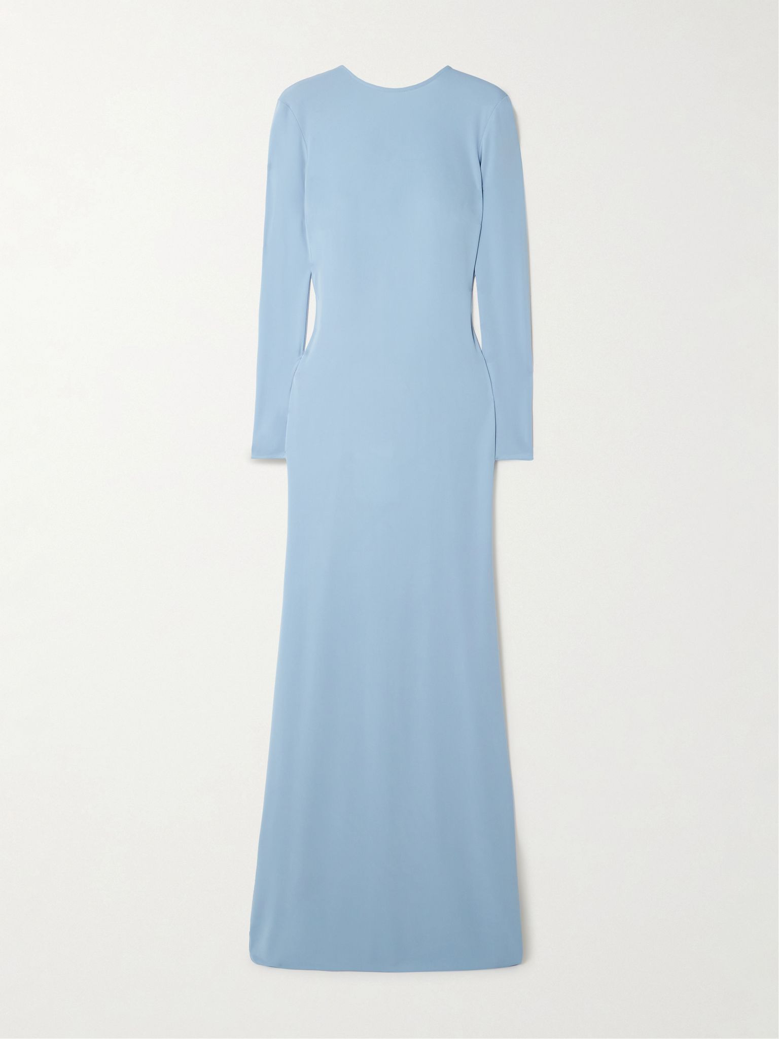 Roisin open-back draped stretch-jersey gown Blue - 1