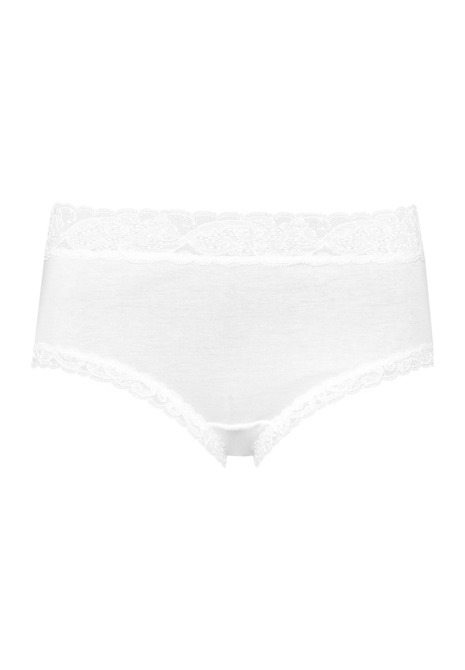Moments Lace Trim Cotton Full Brief - 1
