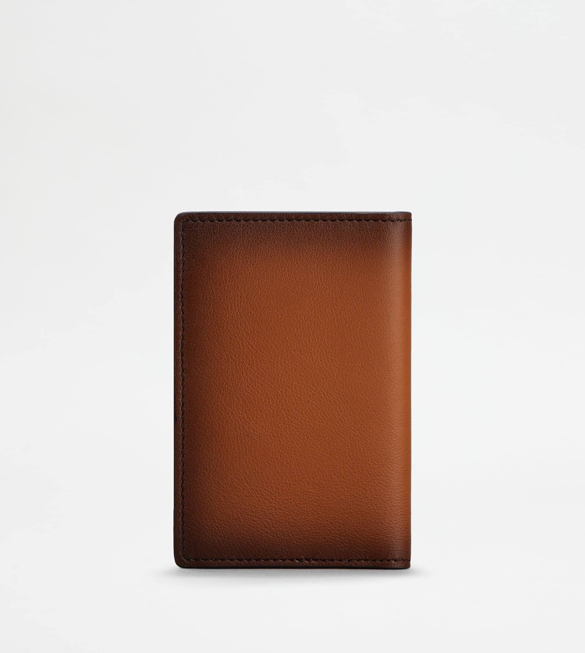 CARD HOLDER IN LEATHER - BROWN - 3