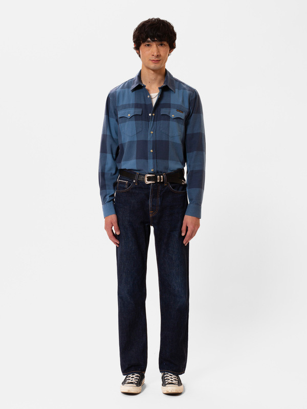 George Flannel Shirt Blue - 3