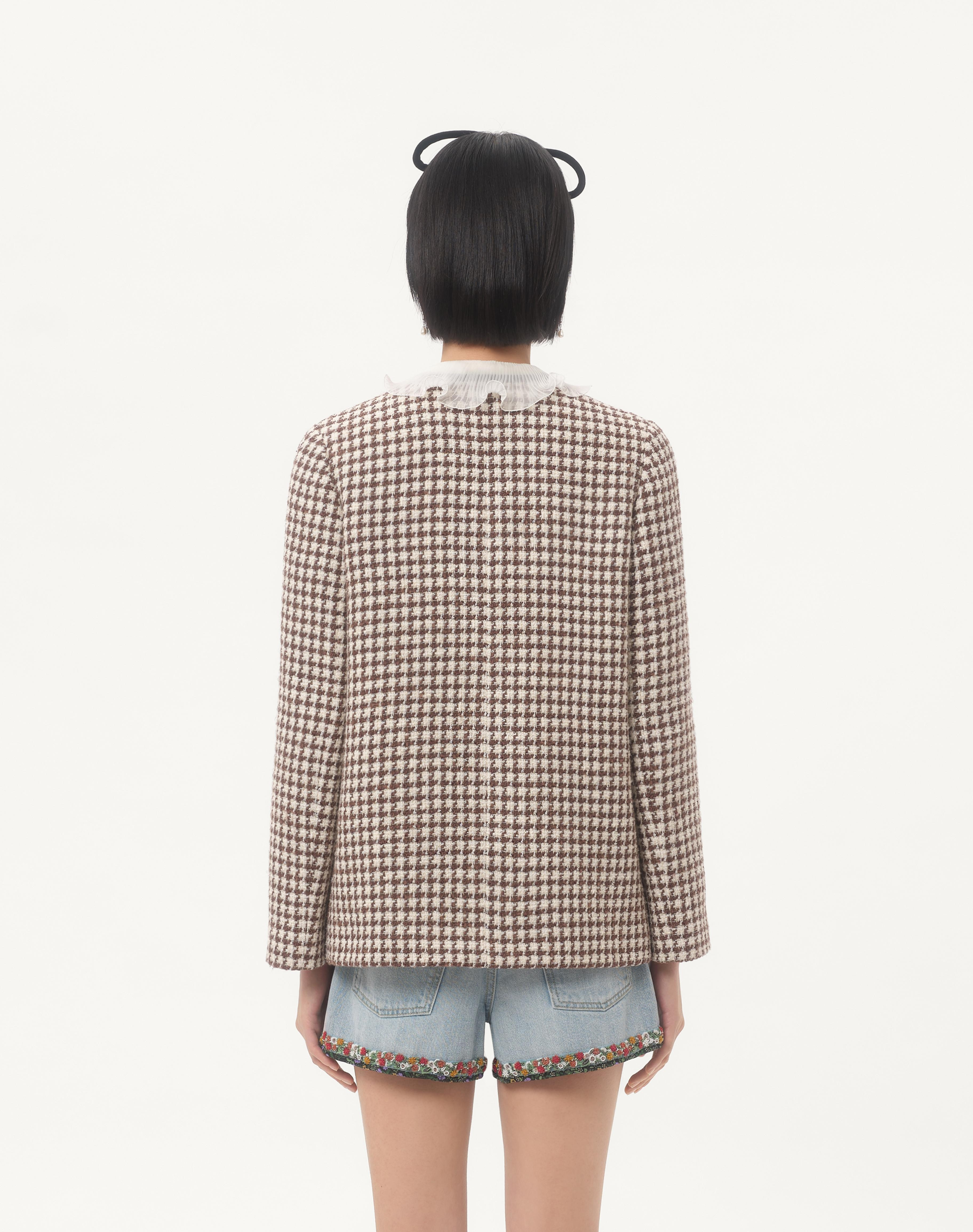 LIGHT TWEED PIED DE POULE JACKET - 7
