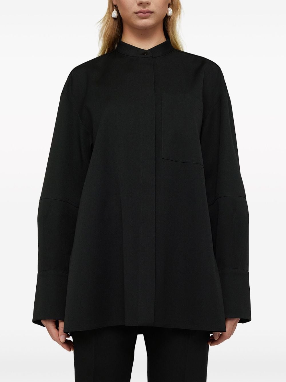 wool gabardine shirt - 2