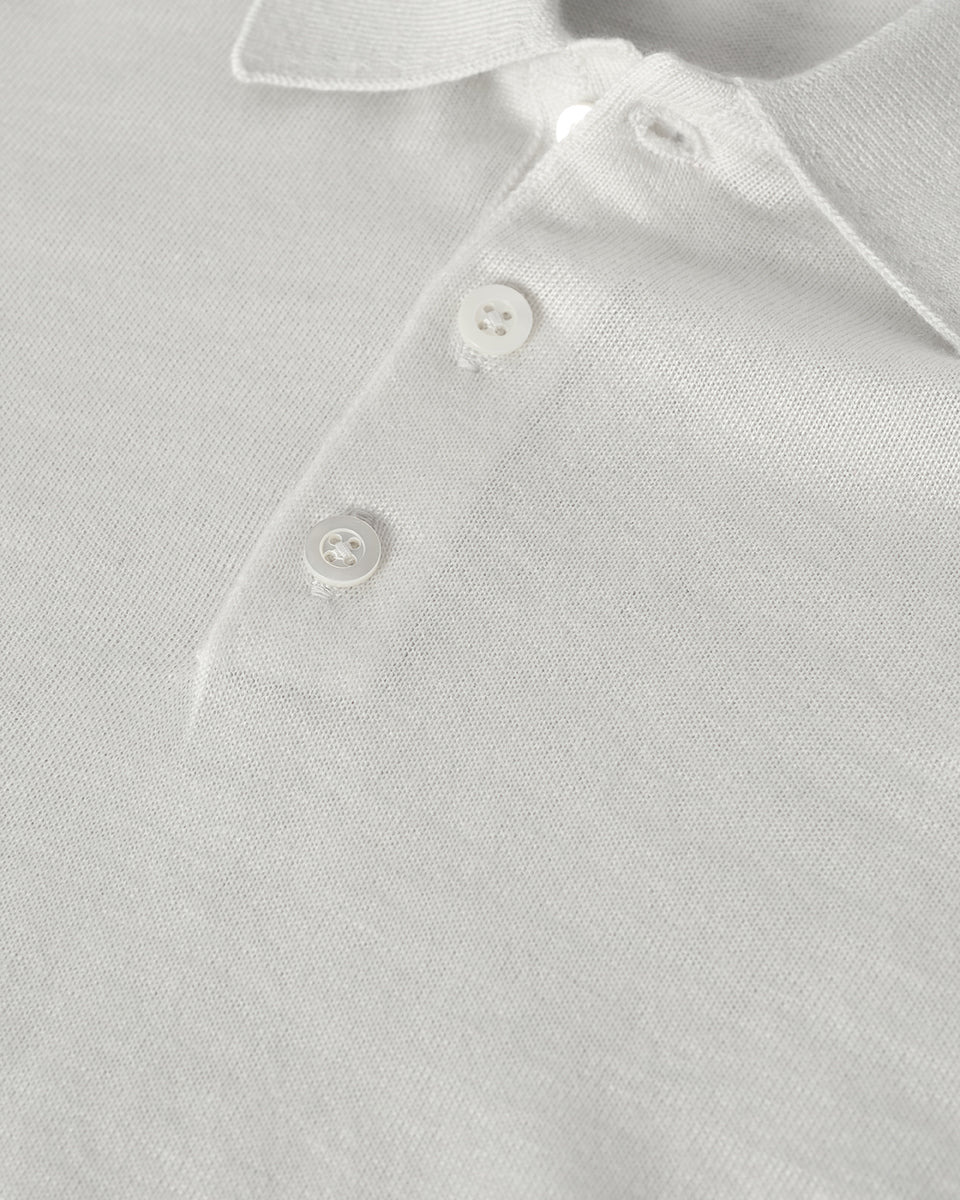 White Cashmere Polo Shirt - 6