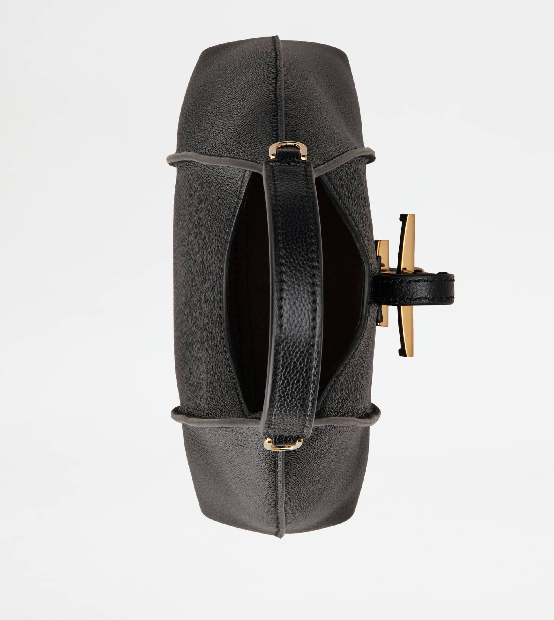 T TIMELESS HOBO BAG IN LEATHER MICRO - BLACK 3