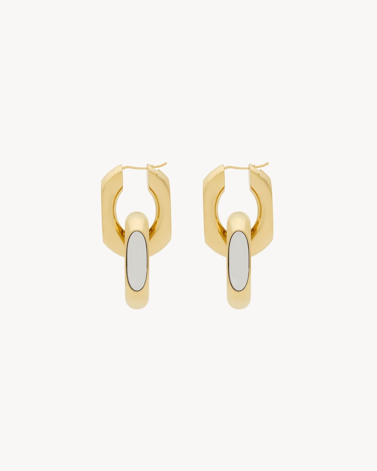 CASSANDRE DUO LINK EARRINGS IN METAL - 3