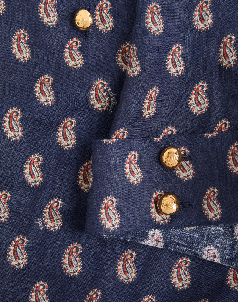 LIGHTWEIGHT LINEN SHIRT WITH VOYAGE IMAGINAIRE PRINT 6