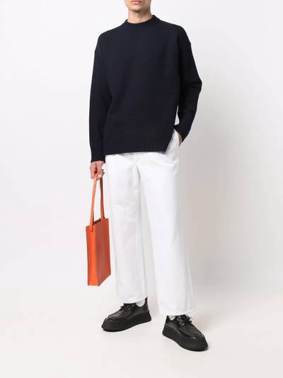 Jil Sander step-hem knitted crew-neck jumper outlook