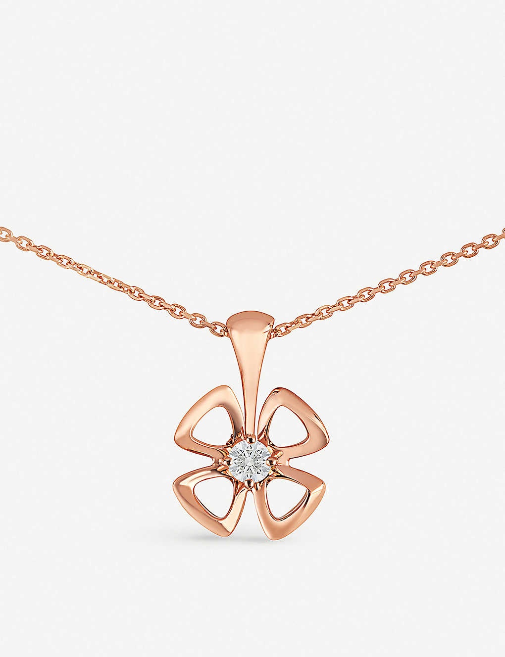 Fiorever 18ct rose-gold and diamond necklace - 1