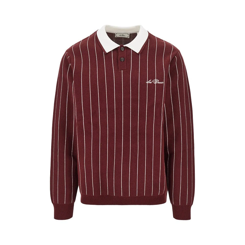 Les Deux Knitted Polo Shirt Red Men - 1