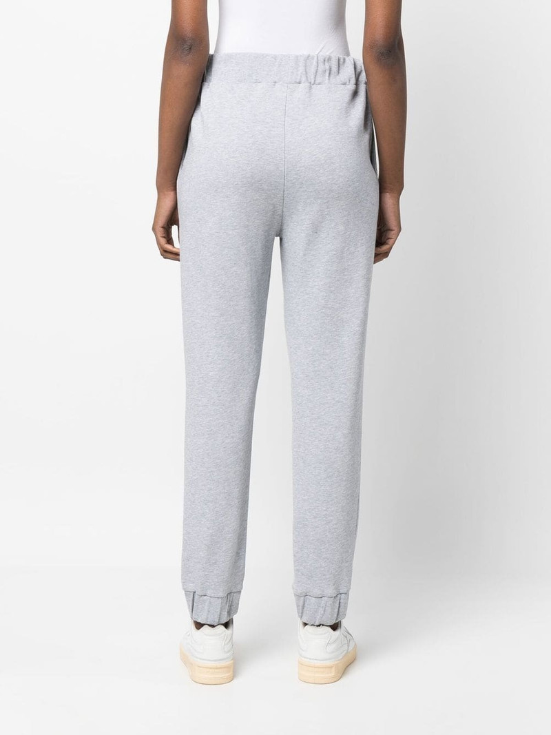 melange-effect slim-cut trousers 4