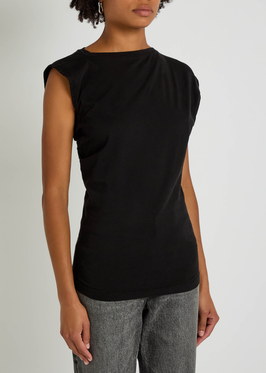 Agolde Beth Asymmetric Cotton T-shirt - 2