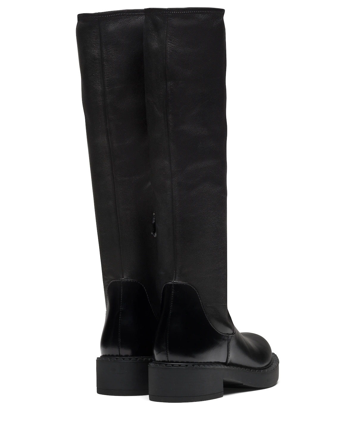 Brushed leather and stretch nappa leather boots - 3