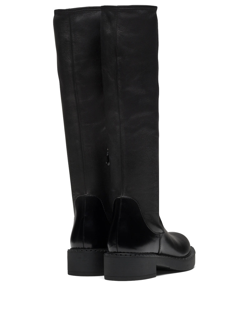 Brushed leather and stretch nappa leather boots 3