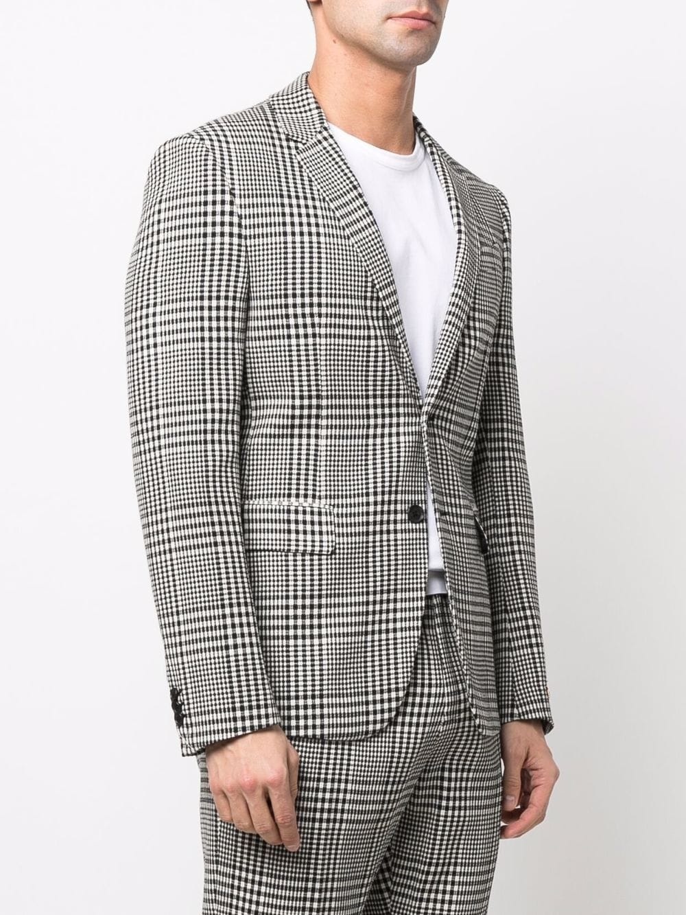 Prince of Wales single-breasted blazer - 3