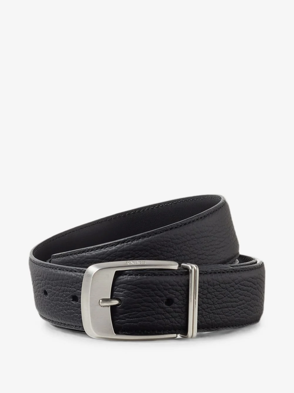 black leather belt - 1
