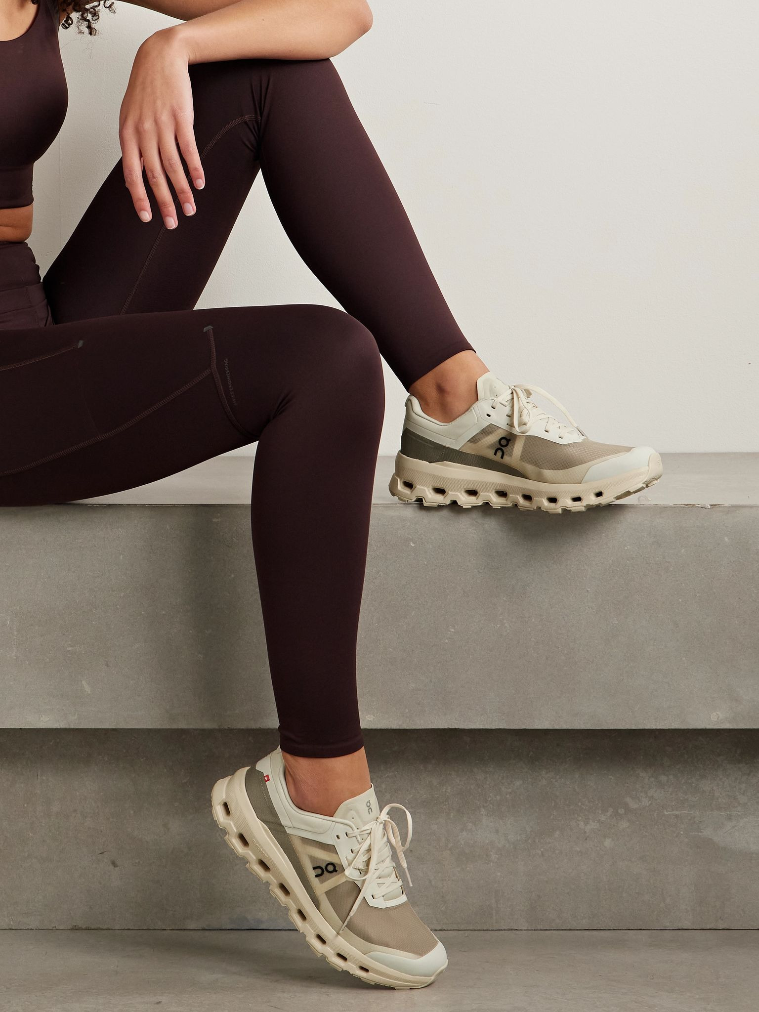 Cloudvista 2 canvas and rubber-trimmed ripstop and mesh sneakers Taupe - 2