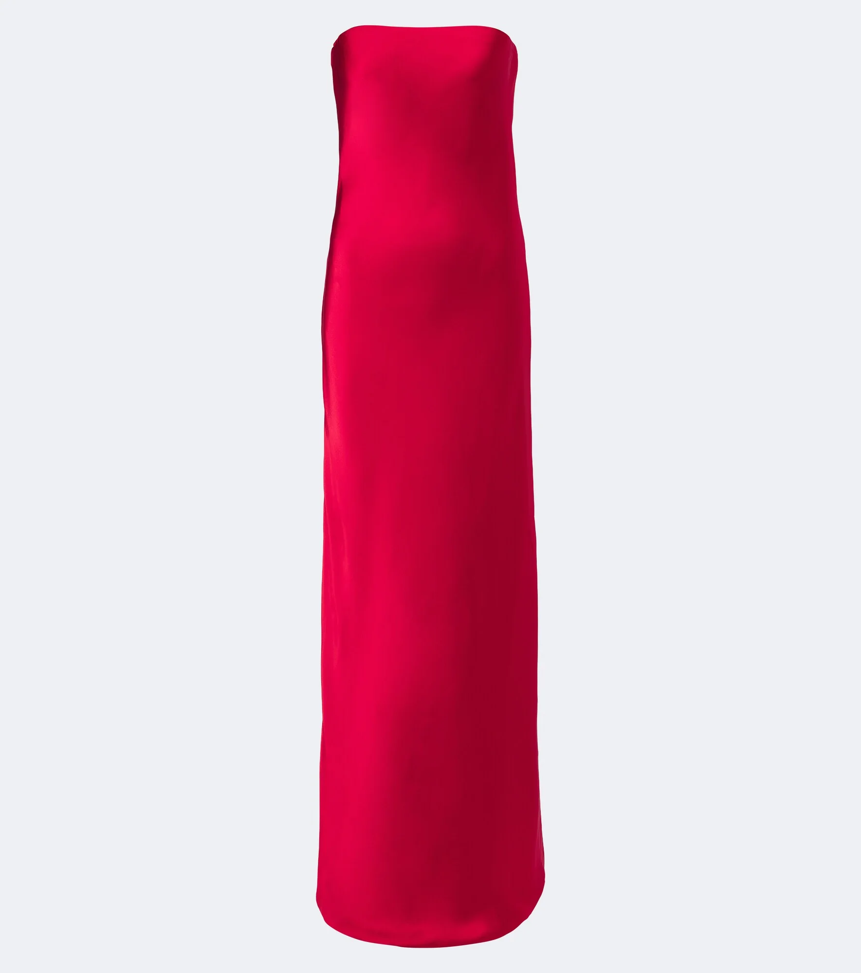 Strapless satin gown - 1