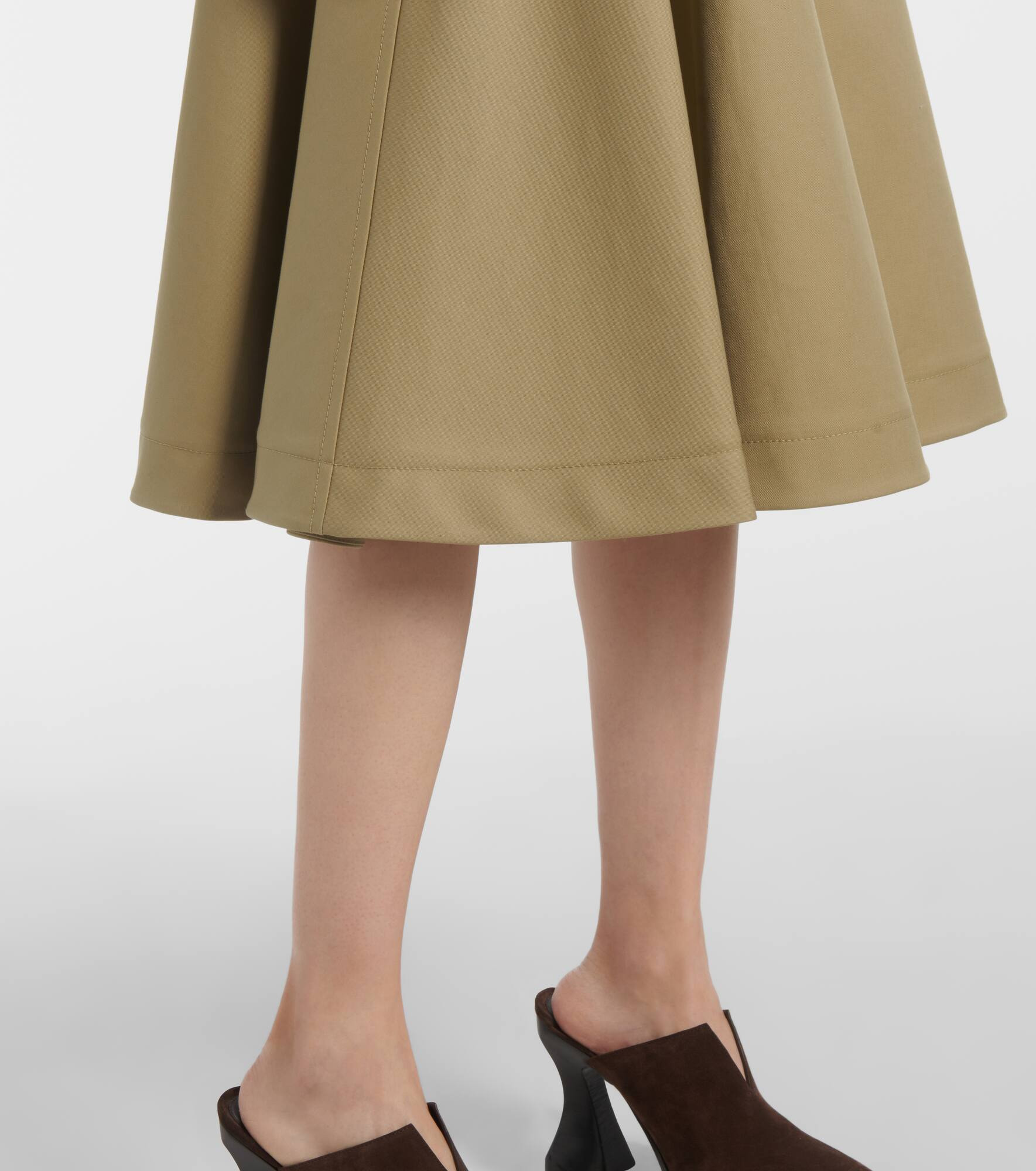 Cotton midi skirt - 5