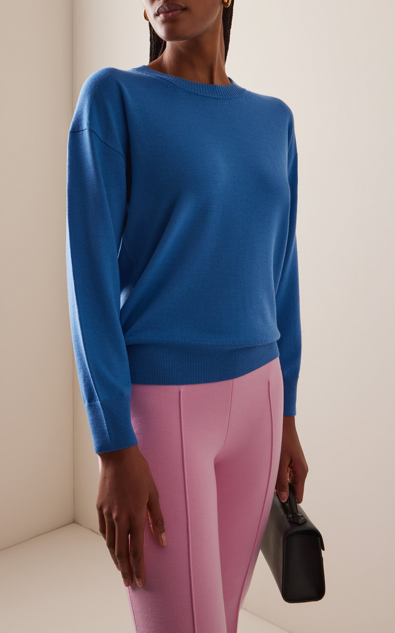 HIGH SPORT Jenna Wool Sweater blue outlook