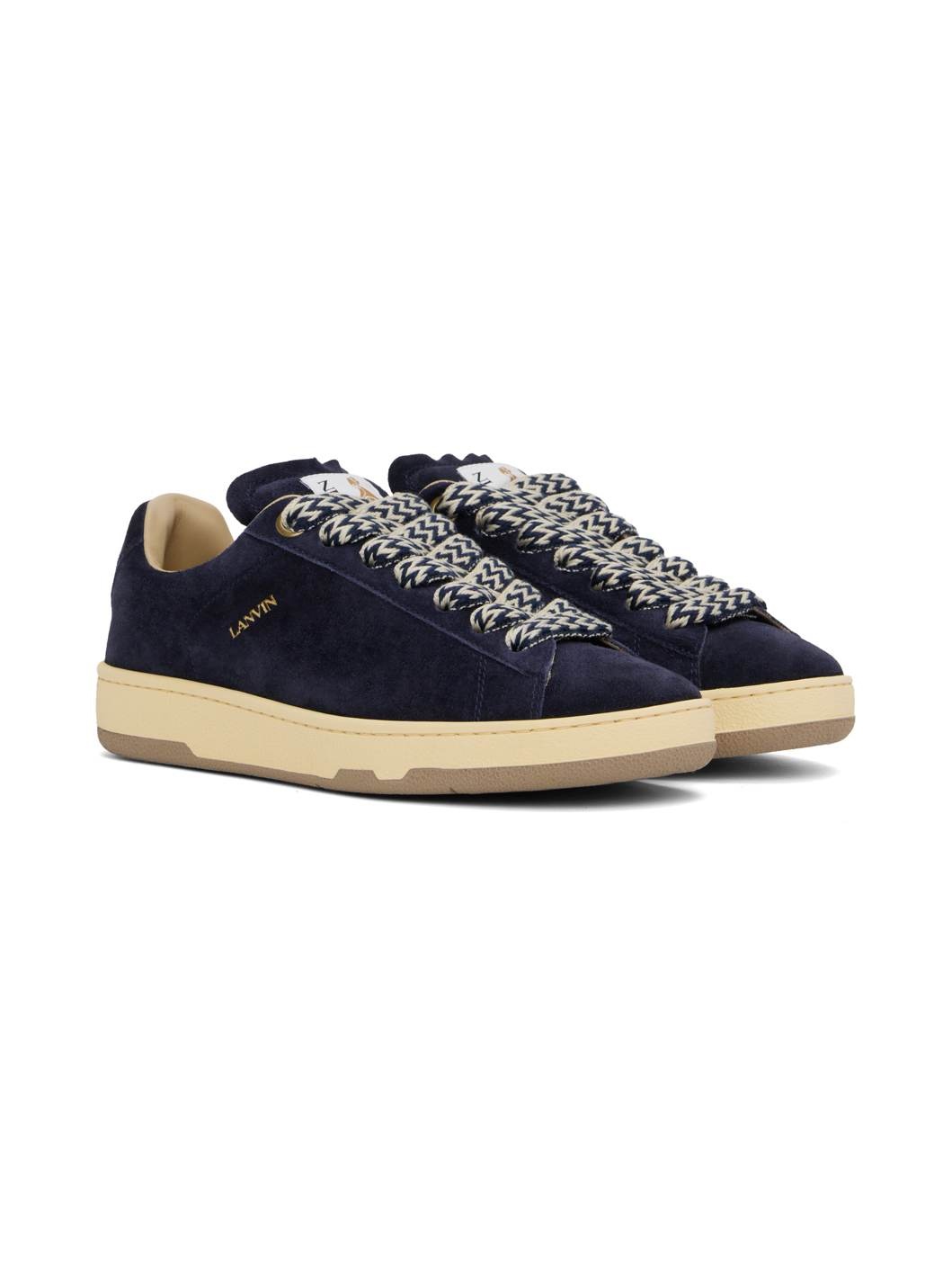 Navy Suede Curb Lite Sneakers - 4