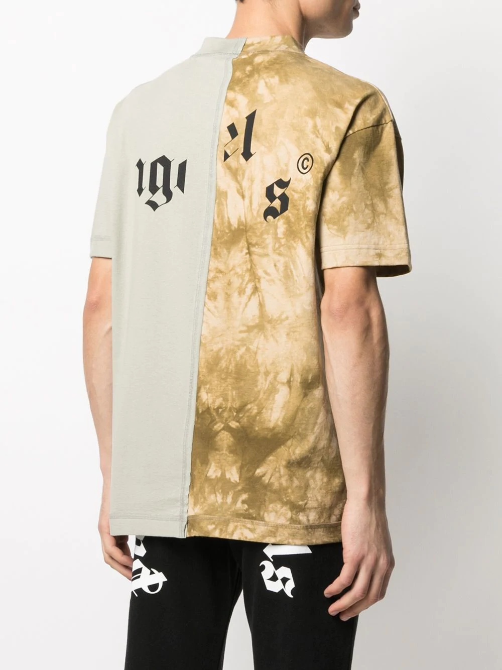 Broken Logo panelled T-shirt - 4