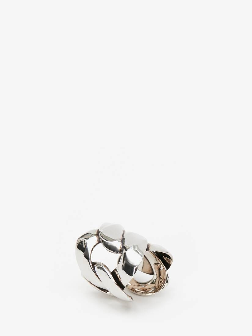 Women's Chain Ring in Antique Silver - 5