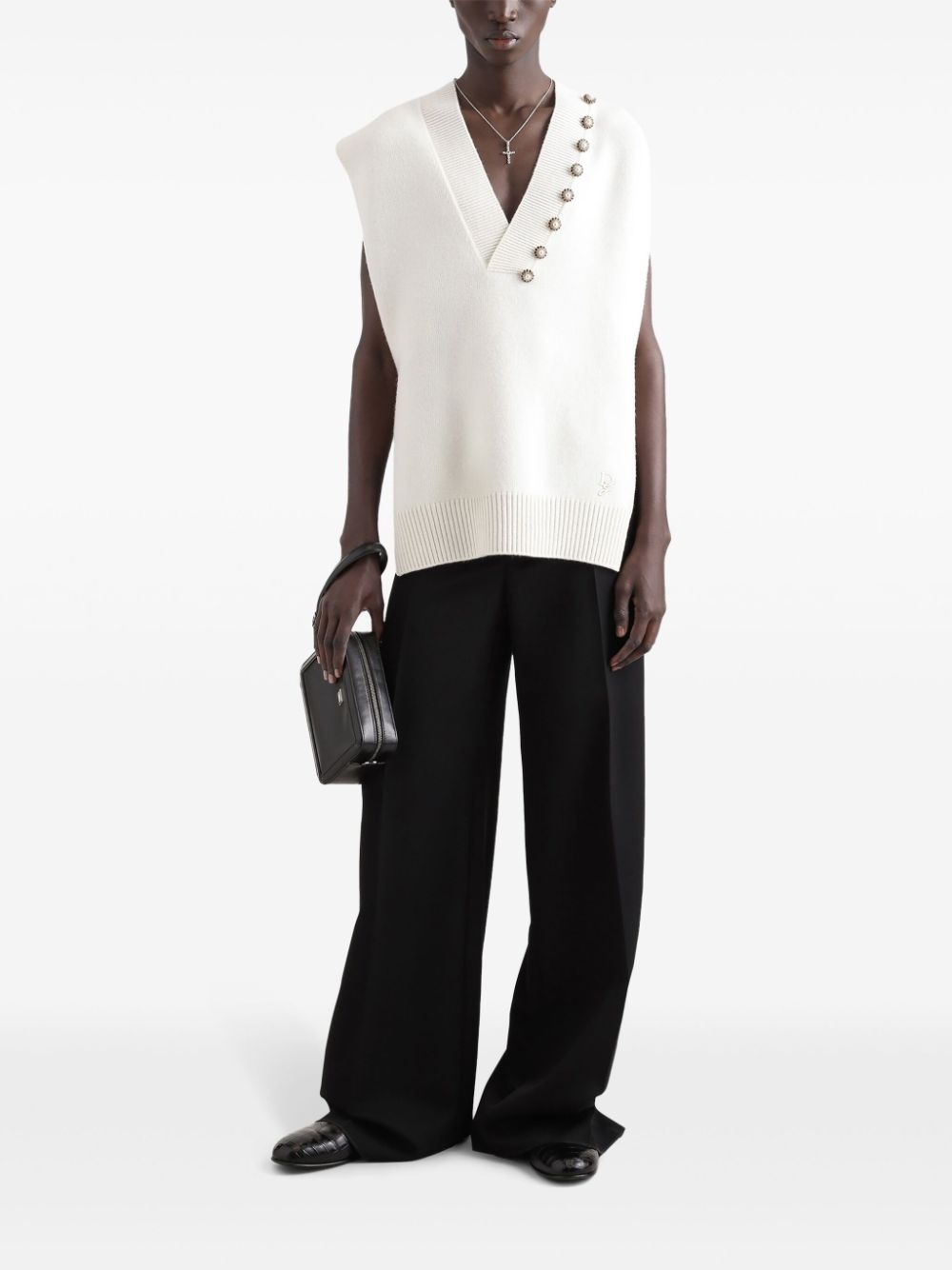 crystal-embellished vest - 2