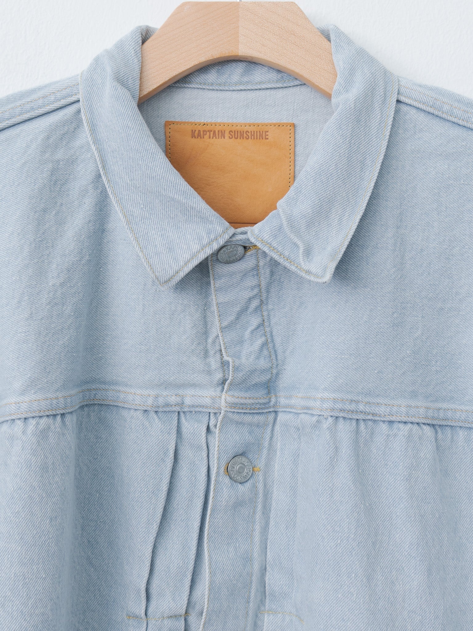 Denim Trucker 1P Jacket - Indigo Ice Wash - 2