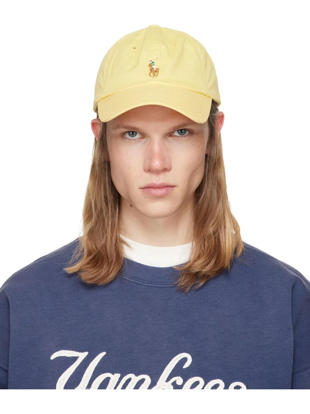 Yellow Stretch-Cotton Twill Ball Cap - 1