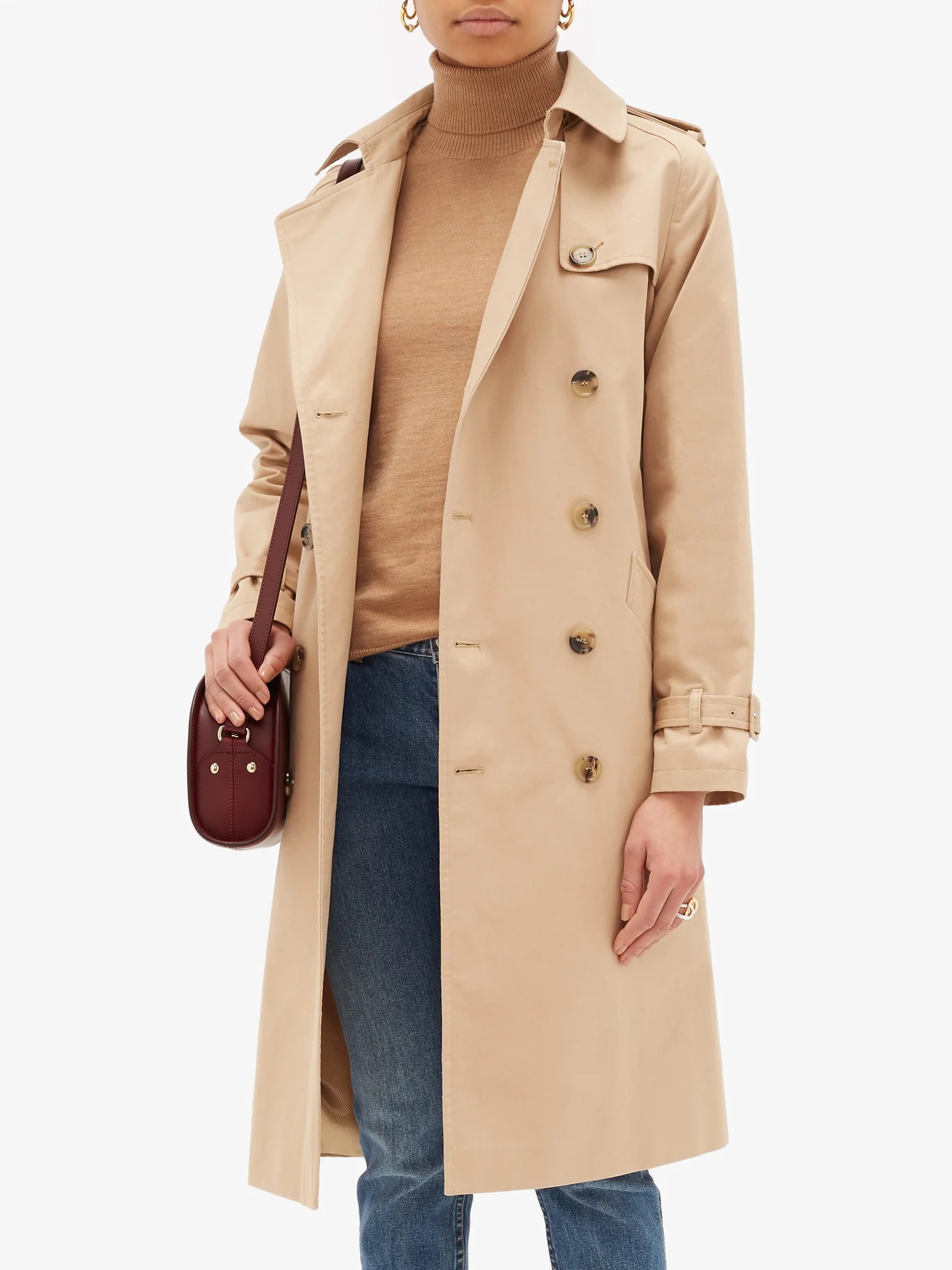 Greta cotton-twill trench coat - 7