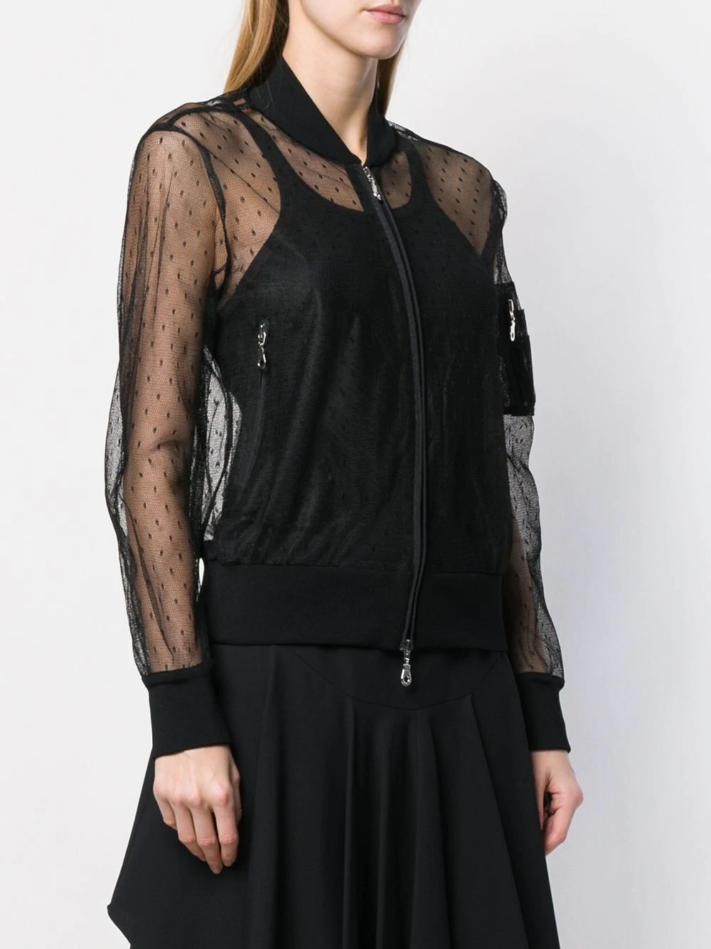 sheer bomber jacket - 3