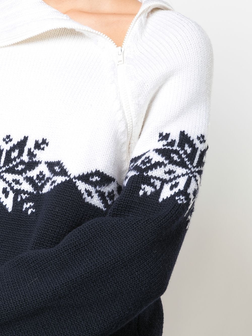 Snowflake zipped turtleneck jumper - 5